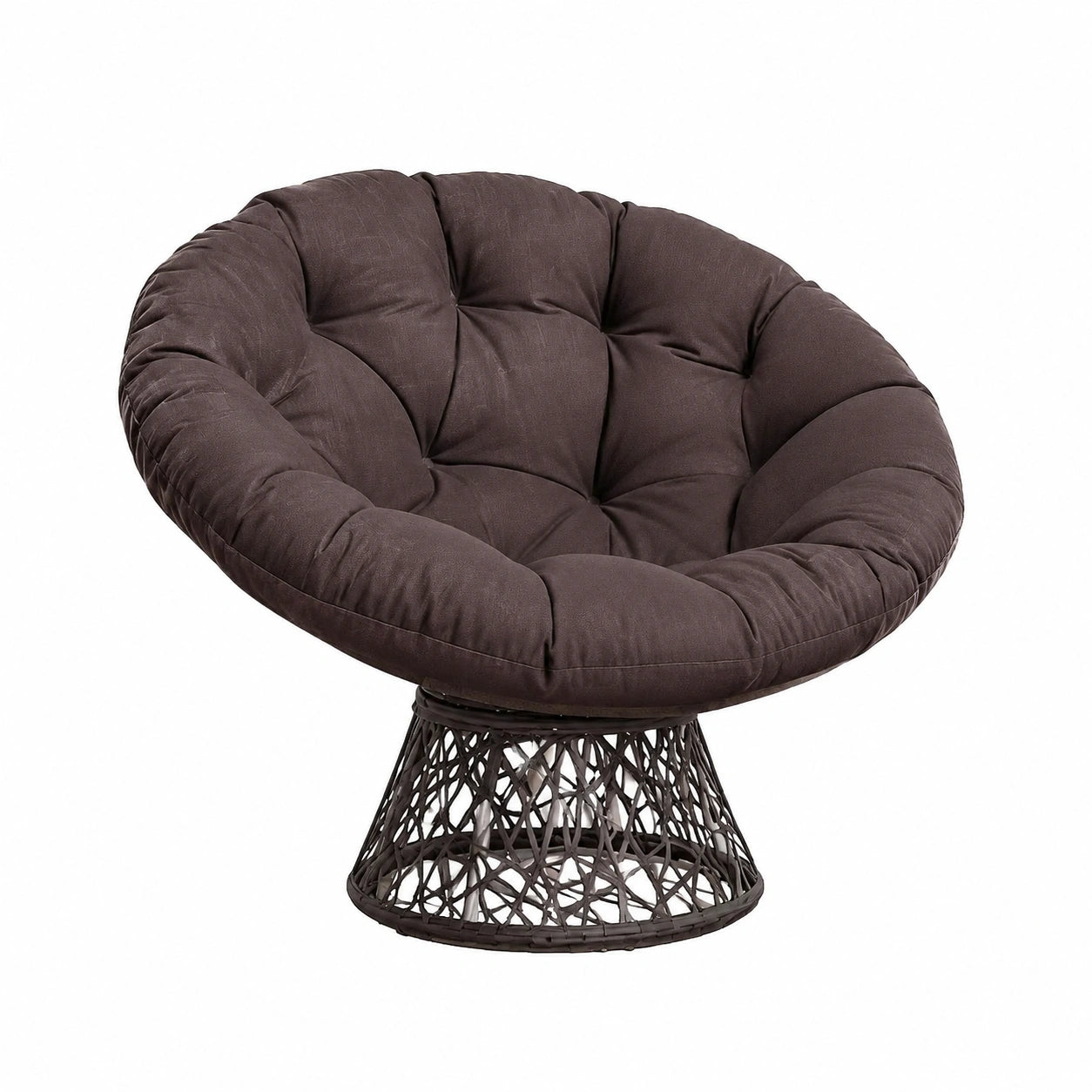 Fauteuil, pivotant, en résine tressée, pour le salon ou la chambre
