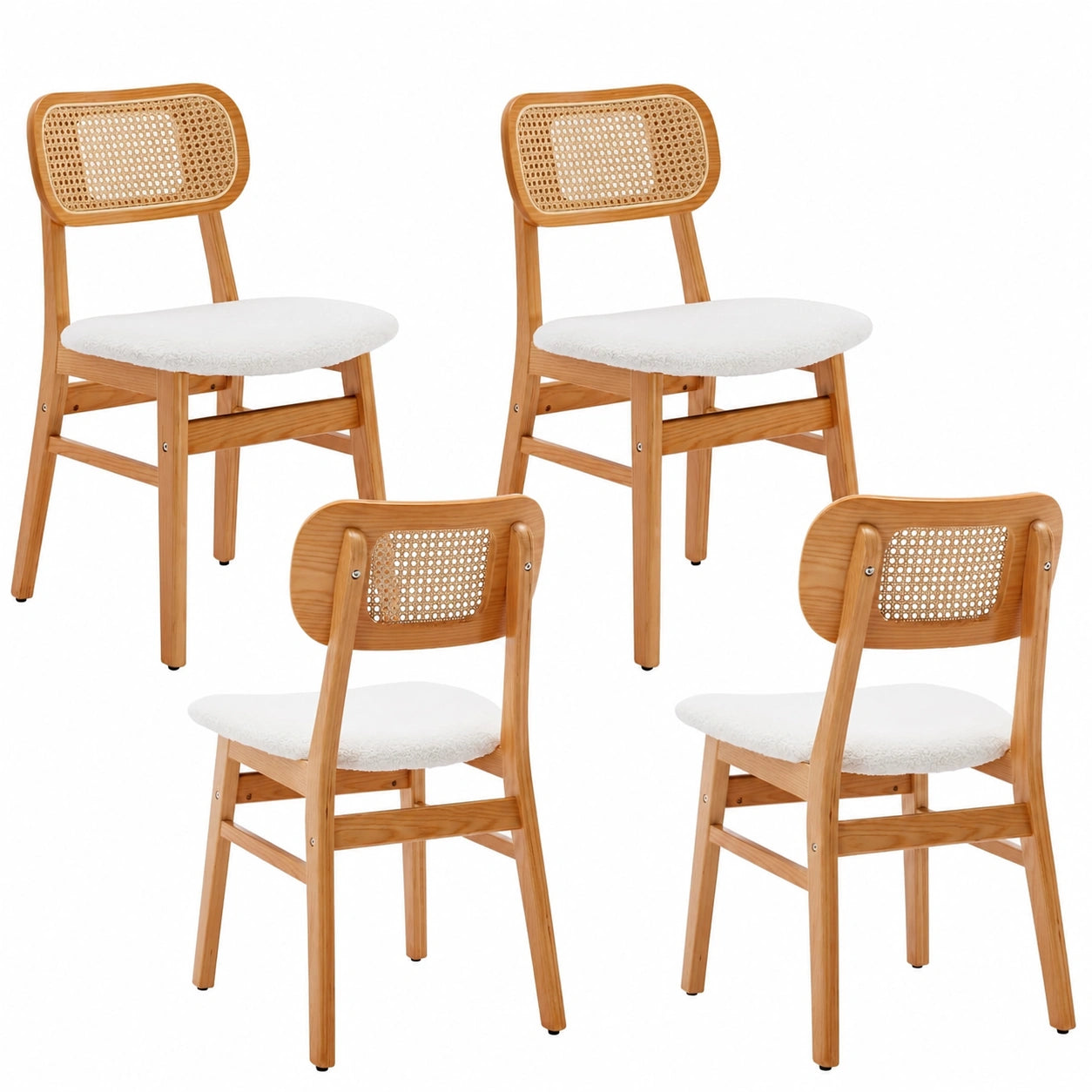 Chaise, en résine tressée, coloris beige, pour la salle à manger ou la cuisine