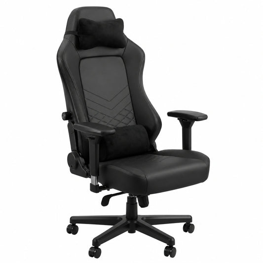 Bureau, en similicuir et cuir, coloris noir, pour l’espace de travail