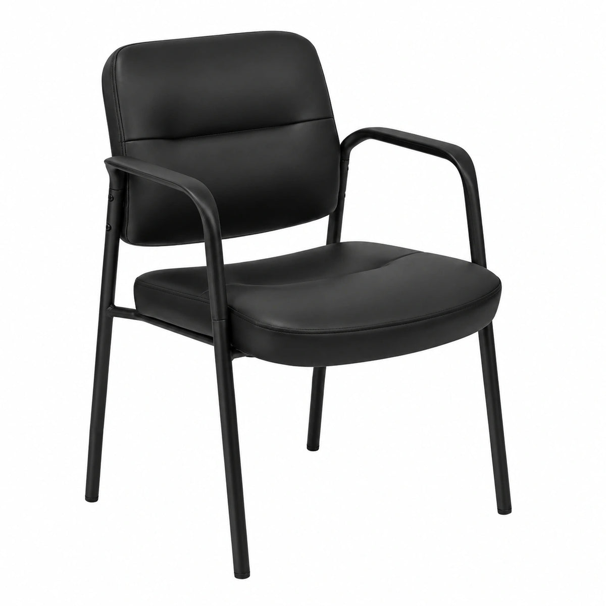 Bureau, rembourré, sur roulettes, en cuir, coloris noir, pour l’espace de travail