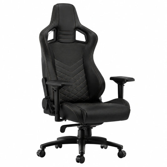 Bureau, en similicuir et cuir, coloris noir, pour l’espace de travail