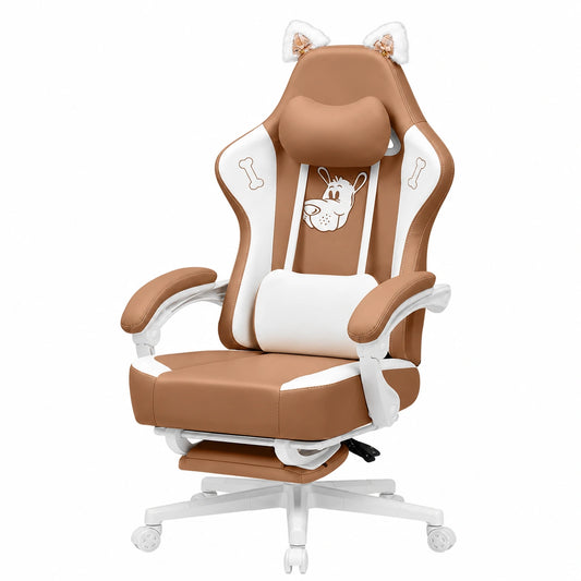 Chaise, en similicuir et cuir, coloris marron, pour la salle à manger ou la cuisine