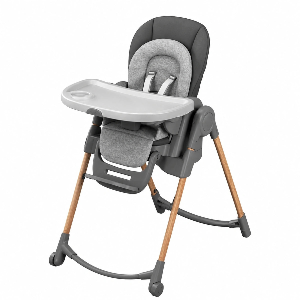 Chaise, réglable, coloris graphite, pour la salle à manger ou la cuisine