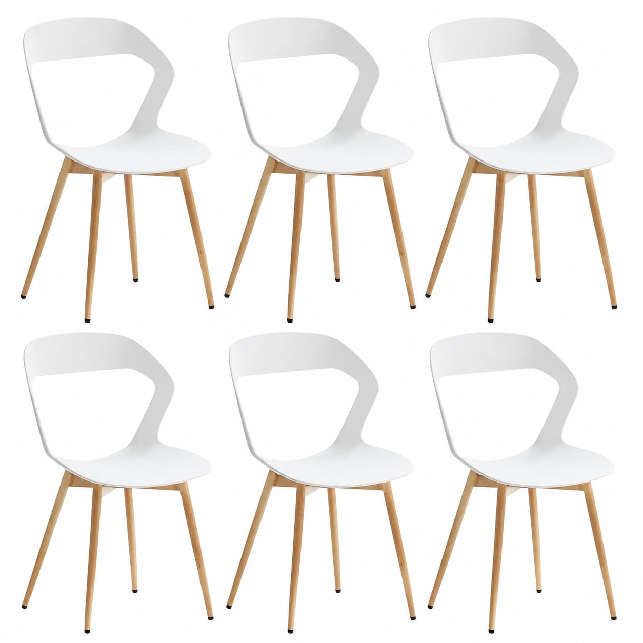 Chaise, en métal, coloris blanc, pour la salle à manger ou la cuisine