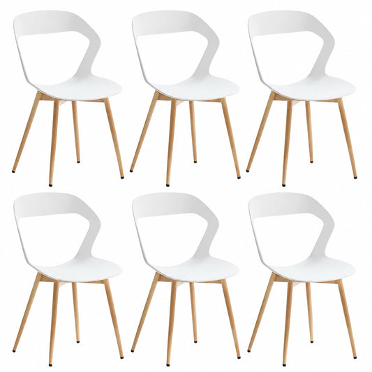 Chaise, en métal, coloris blanc, pour la salle à manger ou la cuisine