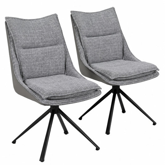 Chaise, pivotant, coloris gris, pour la salle à manger ou la cuisine