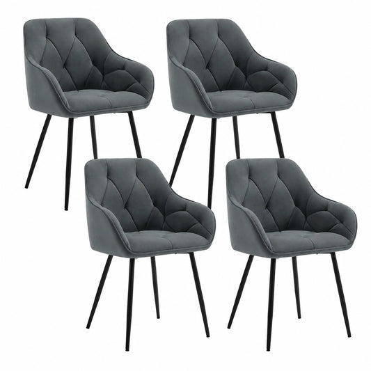 Coiffeuse, rembourré, en métal et velours, coloris gris, pour la chambre