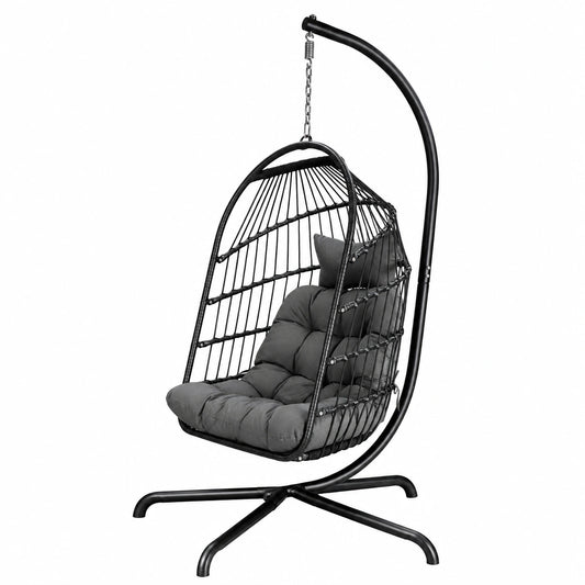Chaise longue, pliable, en résine tressée, pour la terrasse ou le jardin