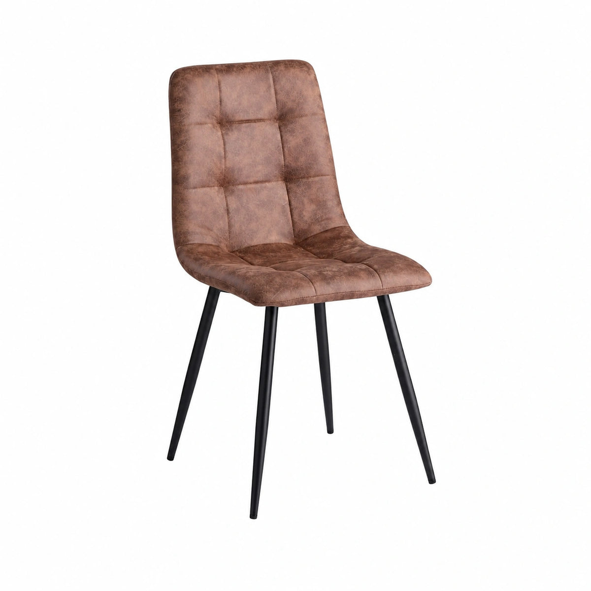 Bureau, en métal et cuir, coloris marron, pour l’espace de travail