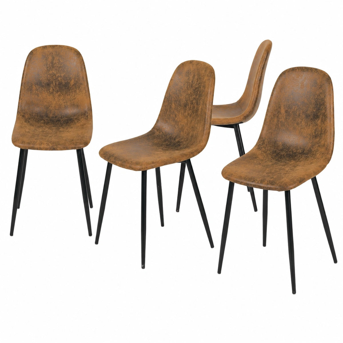 Chaise, en métal, coloris marron, pour la salle à manger ou la cuisine