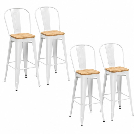 Chaise, en métal, coloris blanc, pour la salle à manger ou la cuisine