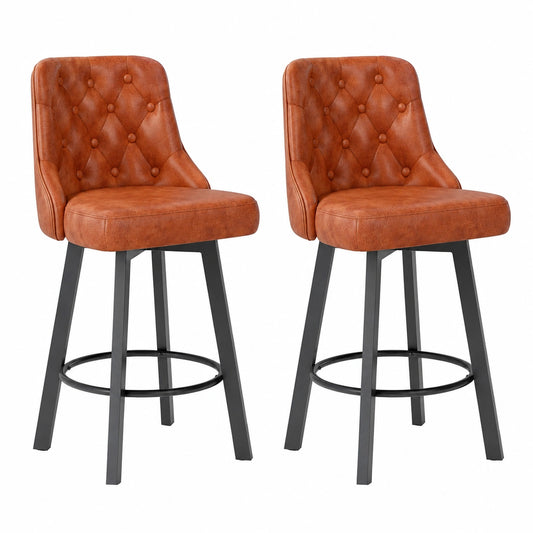 Chaise, en cuir, coloris brun, pour la salle à manger ou la cuisine